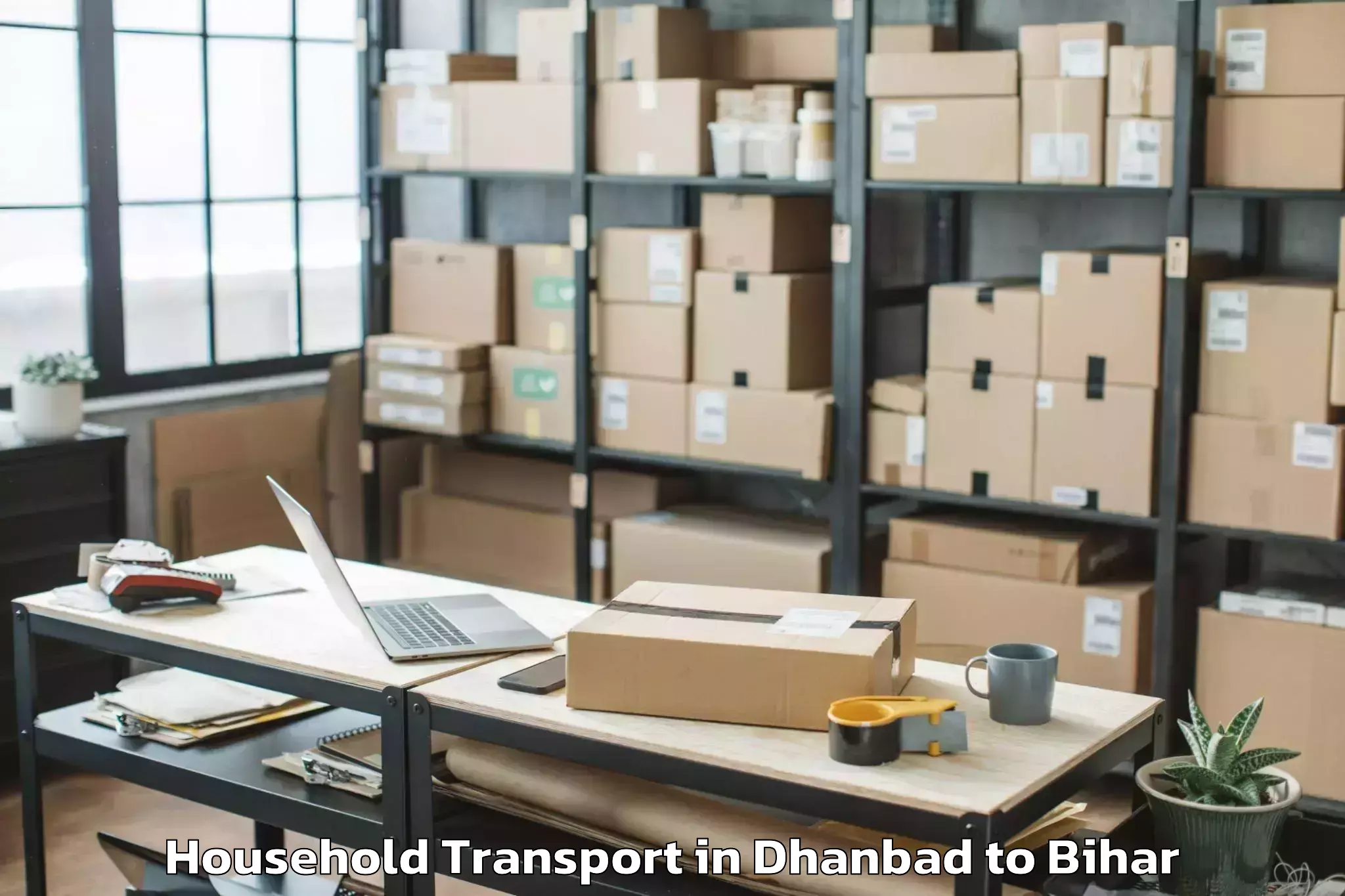 Book Dhanbad to Bharwara Household Transport